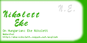 nikolett eke business card